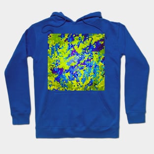 Yellow and Blue Abstract with Stained Glass Effect Hoodie